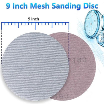 25 Pcs 9 Inch Ceramic Mesh Sanding Disc for Drywall Sander 180 Grit - style: 180Grit