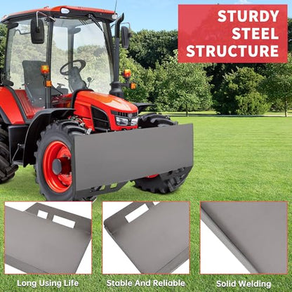 ECOTRIC 1/4" Skid Steer Attachment Plate Compatible with Bobcat Kubota - size: 1 piece 1/4" thick