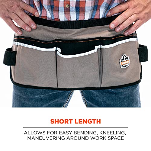 Ergodyne Arsenal 5706 Canvas Waist Tool Apron with 13 Pockets, Gray
