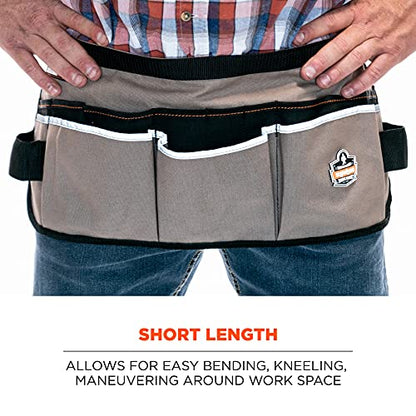 Ergodyne Arsenal 5706 Canvas Waist Tool Apron with 13 Pockets, Gray