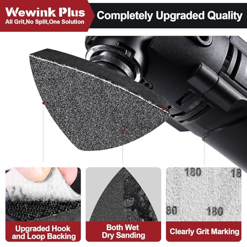 151Pcs Wet Dry Oscillating Tool Sanding Pad with Saw Blade Kit - color: 151PCS-Sanding + Saw Blades