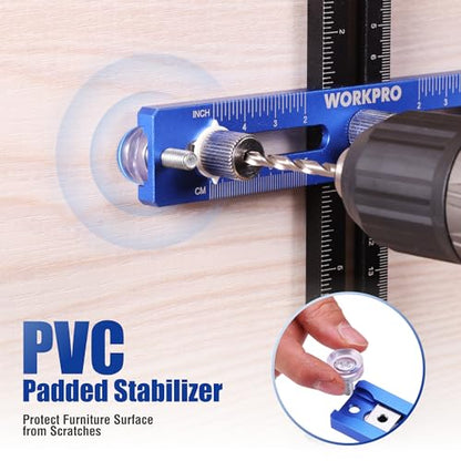 WORKPRO Cabinet Hardware Jig, Adjustable Cabinet Handle Template