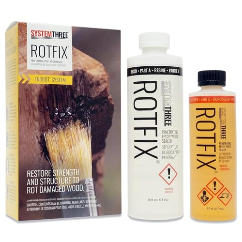 System Three Resins Rotfix Wood Restoration Rot Repair, 24-Ounce