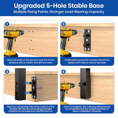 BLIKA 36"Slim Side Mount Cable Railing Post Level Drilled Fascia Mount Post - color: Side Mount Level Post (1PC)