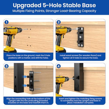 BLIKA 36"Slim Side Mount Cable Railing Post Level Drilled Fascia Mount Post - color: Side Mount Level Post (1PC)