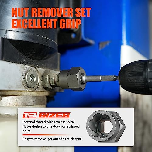 62 Pcs Screw Extractor Set,Left Hand Drill Bit,Bolt Screw Extractor Kit - size: 62PCS