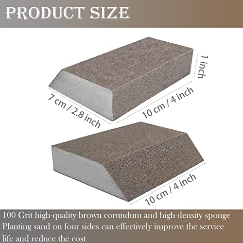 6 Pack Sanding Sponge, 100 Grit Sanding Blocks Assortment,Washable and Reusable for Wood Drywall Metal Home(100 Grit) - style: 100 Grit