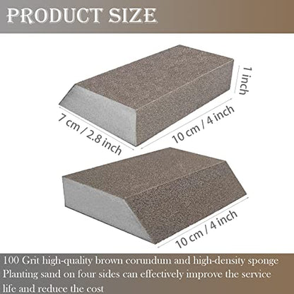 6 Pack Sanding Sponge, 100 Grit Sanding Blocks Assortment,Washable and Reusable for Wood Drywall Metal Home(100 Grit) - style: 100 Grit