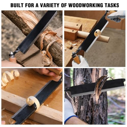 10" Straight Draw Knife for Debarking, Bark Removal, Wood Peeling - size: 10" Straight