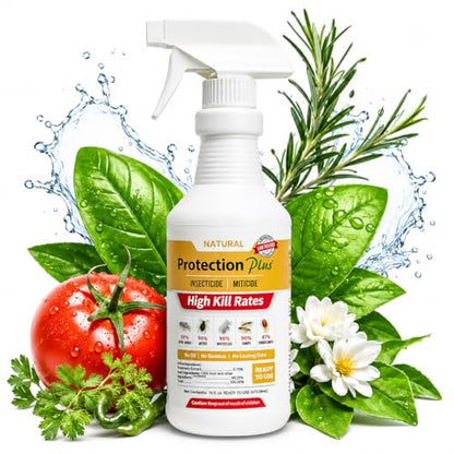 Eco-Safe Plant Protection, Broad Spectrum Insecticide, Fungicide, Miticide; Kill and Repel Mites, Whitefly, Aphids, Thrips, More; EPM Protection Plus, Ready to Use 16 oz - size: 16 oz RTU