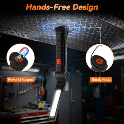 12Pack Magnetic Rechargeable LED Work Light/Flashlight for Mechanic - size: 12 Pack