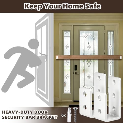 2x4 Door Barricade Brackets, 3mm Door Reinforcement Security Brackets(4PCS) - size: 3mm 4PCS