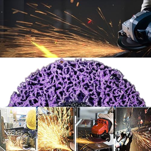 4 1/2 Inch Strip Wheel Discs for Angle Grinder - 4.5''x7/8'' Silicon Carbide Grinding Stripping Wheel Sanding Discs with 7/8'' Arbor for Cleaning,Remove Rust,Paint,Welds,Coating - style: Purple