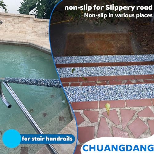 Blue Rubber Anti Slip Tape 8Inchx16.5Feet，Blue Non Slip Tape for Pool,Stair Steps,Bathroom,Trails,tub,Boats,ramp,Stairs Grip Tape,No Skid, High Traction Friction - size: 8Inchx16.5Feet