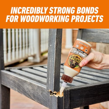 Gorilla Wood Glue, Fast Clamp, Water Resistant PVA, 8 oz - size: 8 Ounce