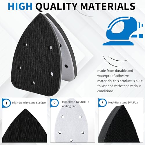 Mouse Foam Sanding Interface Pad 2Pcs 140mm*98mm 5 Holes - size: 140mm
