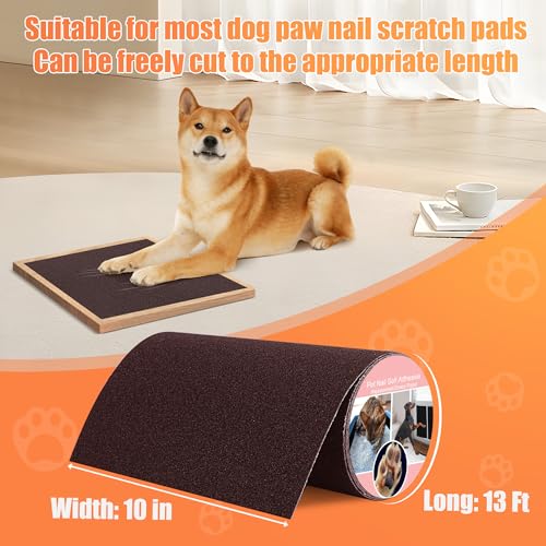 Pet Nail Self Adhesive Replacement Emery Paper, 10in*13ft, Brown - color: Brown, size: 10in*13ft
