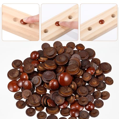 Bucherry 120 Pieces 4 Sizes Wood Plugs, Classic Style - style: Classic Style