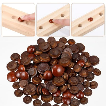 Bucherry 120 Pieces 4 Sizes Wood Plugs, Classic Style - style: Classic Style