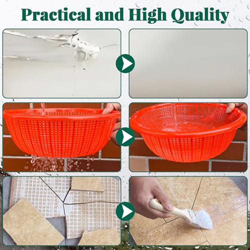 QUKLOGEN 1Kg/35.3Fl.oz Invisible Waterproof Agent Indoor&Outdoor Waterproof Coating Set Transparent Liquid Sealant with Wooden Brush Resistant Work Gloves Putty Shovel Cut - style: 1Kg/35.3Fl.oz