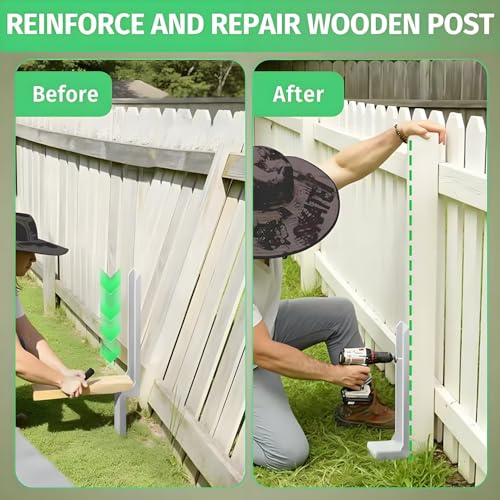 Fence Post Repair Stakes Kit, White, 4-Pack - color: White/4 Pack