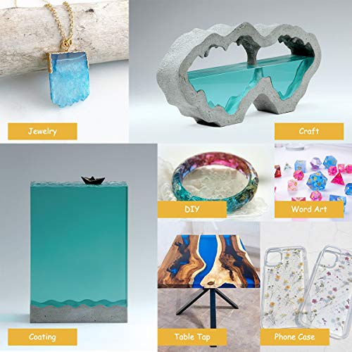 32oz Epoxy Resin Kit, Crystal Clear, Self-Leveling, Easy 1:1 Mix - size: 32OZ