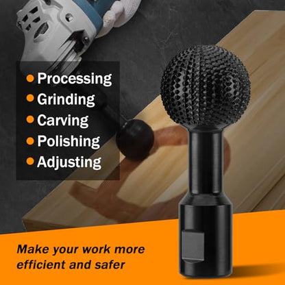 Sphere Rotary Burr,Wood Carving Tools with 5/8-11 Threads - style: 1 PACK