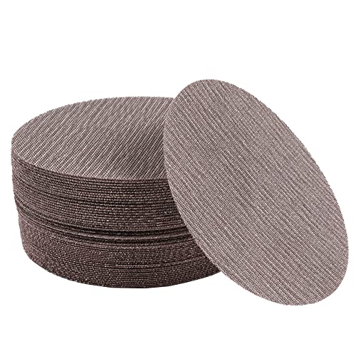 50-Pack 6" Ceramic Alumina Mesh Sanding Discs, 100 Grit Hook & Loop - style: P100 - 6 inch