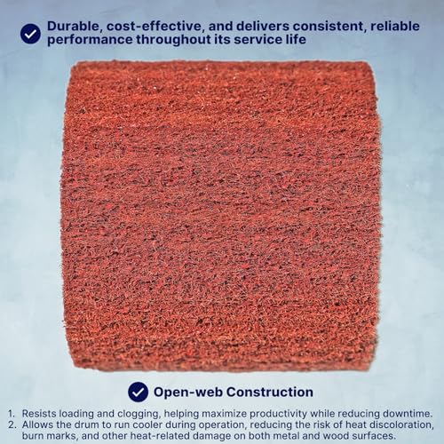 JONAS C 2 Pcs 4.7" x 4" 60 Grit Surface Conditioning Drum - style: 60 grit
