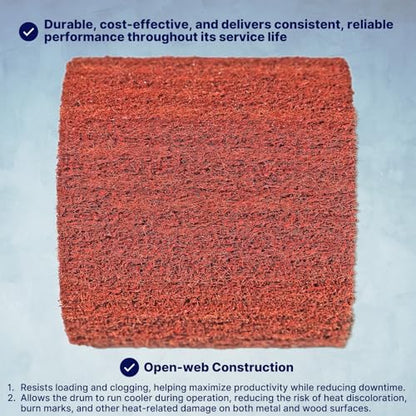JONAS C 2 Pcs 4.7" x 4" 60 Grit Surface Conditioning Drum - style: 60 grit