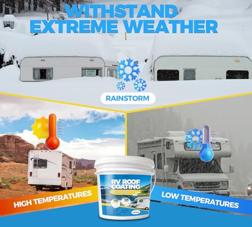 Liquid RV Roof Coating & Waterproof Sealant For Trailers -1 Gallon White