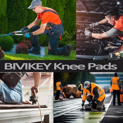 Work Knee Pads Made of Genuine leather and Durable Rubber Thick EVA Foam Cushion| Suitable for Mechanical Repairs and Yard Work |With Adjustable Straps Brown - color: Brown US