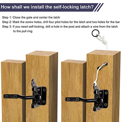 Anti Sag Fence Gate Kit, Gate Hardware Kit for Wood Fence - style: No Sag Kit B