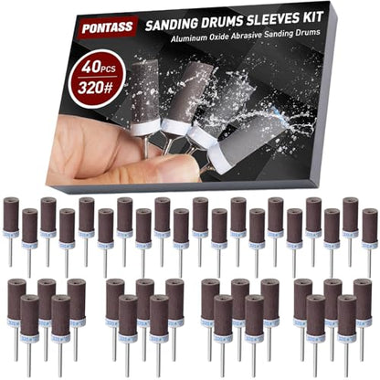 40PCS Sanding Sticks,320 Grit Sanding Drums for Dremel Rotary Tool - style: 320 Grit 40 Pcs