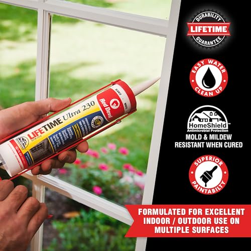 Red Devil 077060 Lifetime Ultra Premium Elastomeric Acrylic Latex Sealant, 10.1 oz., Black, 1 Pack - color: Black, size: 10.1 oz, style: Pack of 1