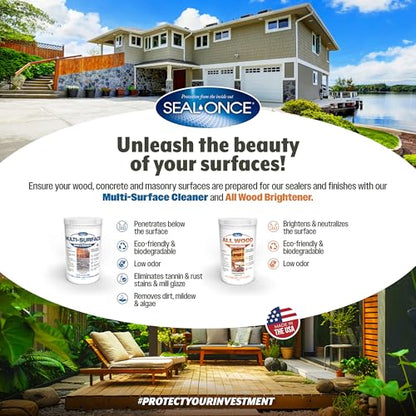 Seal-Once Multi-Surface Cleaner Concentrate for Wood and Concrete, 2 lb - size: 2 lb