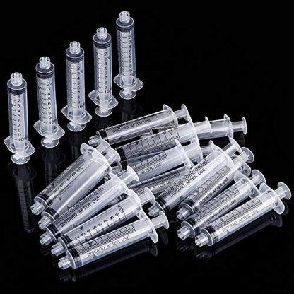 TecUnite 10 ml 20 Pack Plastic Syringes Without Needle for Liquid and Craft - size: 10 ML