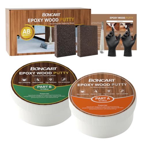 Boncart 21.16 oz 2-Part AB Epoxy Wood Putty - color: White