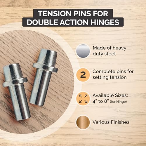 Hinge Outlet Replacement Tension Pins Double Action Spring 5 Inch 2-Pack - size: 5 Inch