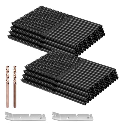 BLIKA 100 Pack 1/8" Black Cable Railing Kit Left &Right Swage Lag Screws - color: Black