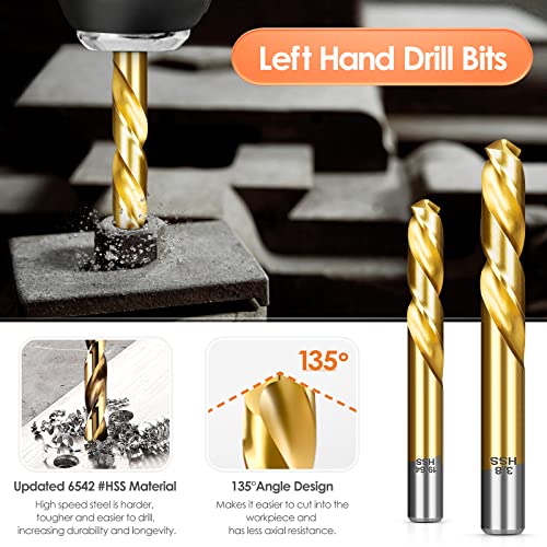 26PCS Easy Out Screw Bolt Extractor Set and Left Hand Drill Bits Set - size: 26PCS