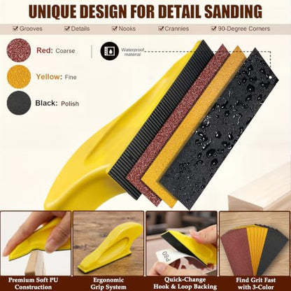 270 PCS Sandpaper Assortment, 80-1000 Grit Mini Detail Sanding Kit