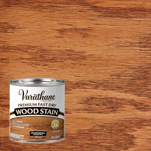 Varathane Premium Fast Dry Traditional Cherry Wood Stain - color: Traditional Cherry, size: 0.25 Quart (Pack of 1)