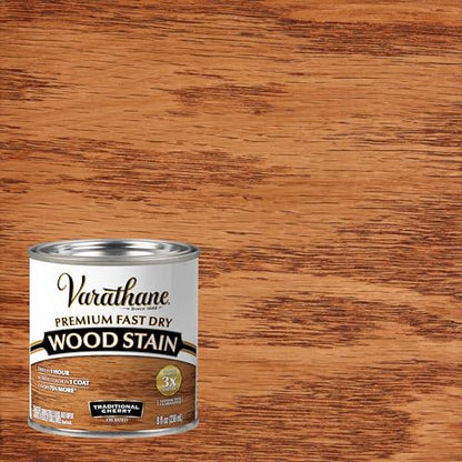 Varathane Premium Fast Dry Traditional Cherry Wood Stain - color: Traditional Cherry, size: 0.25 Quart (Pack of 1)