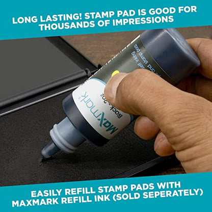 MaxMark Large Brown Stamp Pad - 4-1/4" by 7-1/4" - Premium Quality Felt Pad - color: Brown, size: 4-1/4" by 7-1/4"