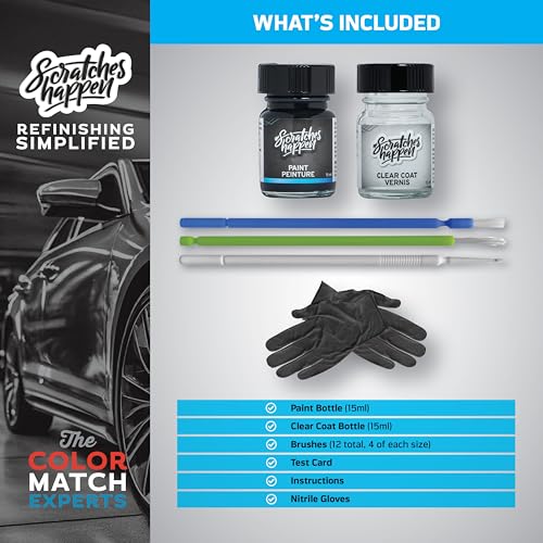ScratchesHappen Exact-Match Touch Up Paint Kit - Blizzard Pearl (070) Tricoat for Toyota - Essential (Paint + Clear Coat) - color: Blizzard Pearl (070)