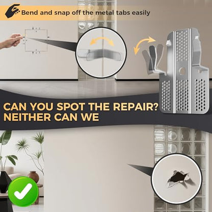 52 Pack Drywall Repair Clips,Easy Install Drywall Clip, Drywalls Patch Clip - color: Silver-52