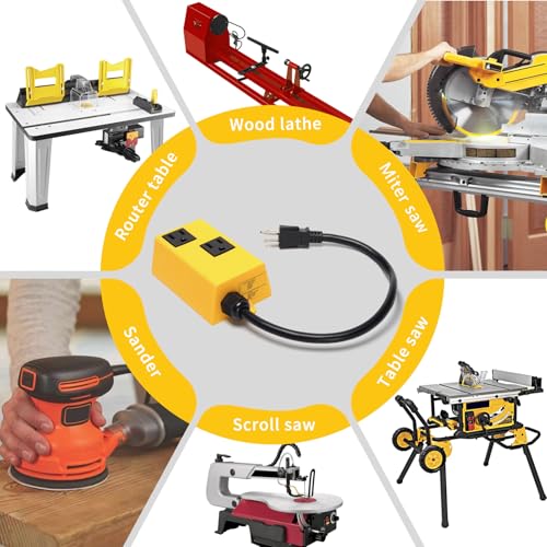 Ortis Automatic Vacuum Switch for Power Tools, with Smart Current Sensing & Delayed Start to Prevent Circuit Overload, Avoids Breaker Tripping, Plug & Play Dust Control Solution LF40