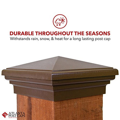 Atlanta Post Caps 6x6 Brown Pyramid Post Cap - color: Brown, size: 6x6 standard (5.5")