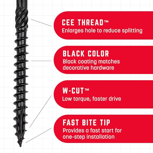 GRK Fasteners RSS™ 5/16 x 3-1/8" Rugged Structural Screws, Black, 25 PCS (4PK) - size: 5/16" x 3-1/8" Multipack